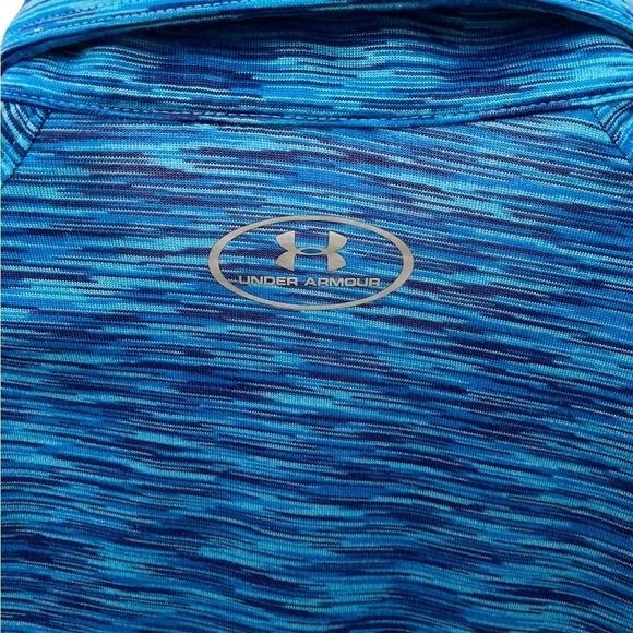 UNDER ARMOUR Blue Marled Lightweight Pullover 1/4 Zip Women S Small - Picture 5 of 5